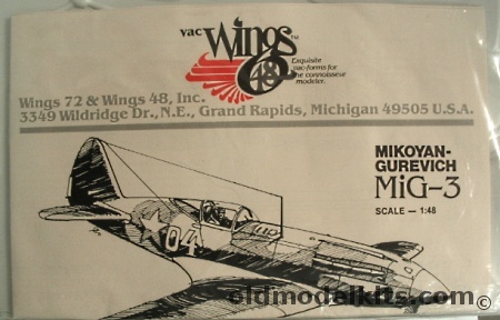 Vac Wings 1/48 Mikoyan-Gurevich Mig-3, VW482 plastic model kit